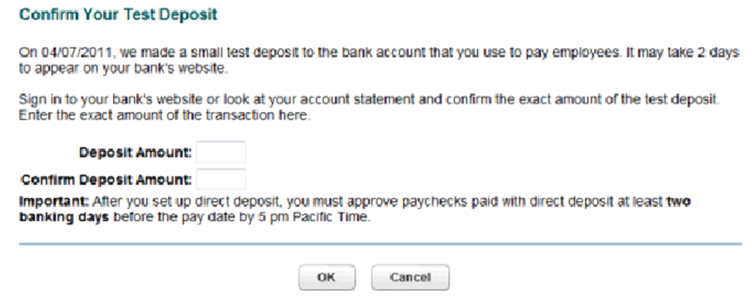 how to confirm test transaction in quickbooks online