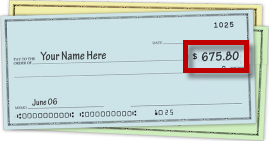 Example image of pay chec