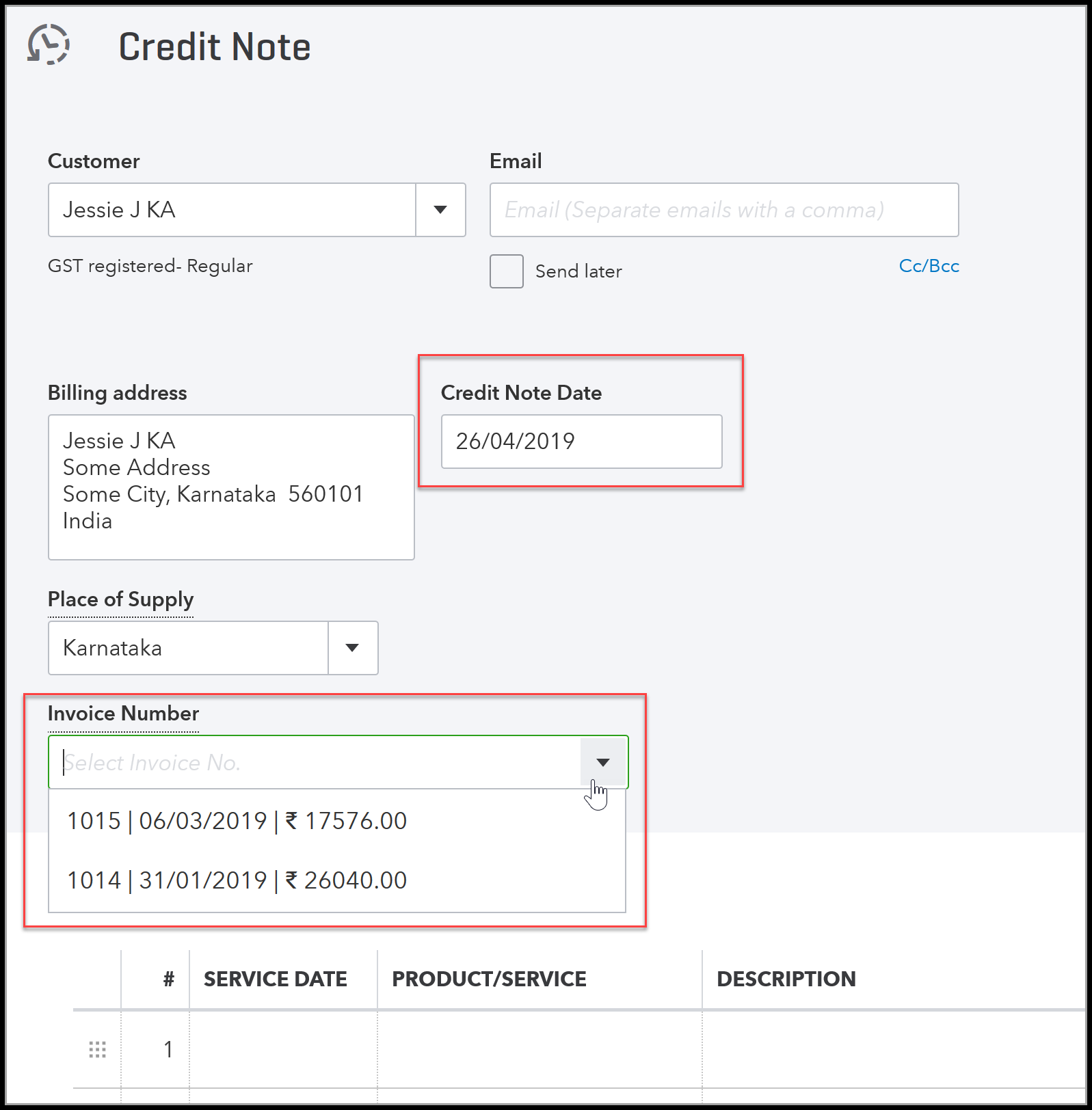 Credit Notes And Source Invoices In GSTR-1 - QuickBooks ...