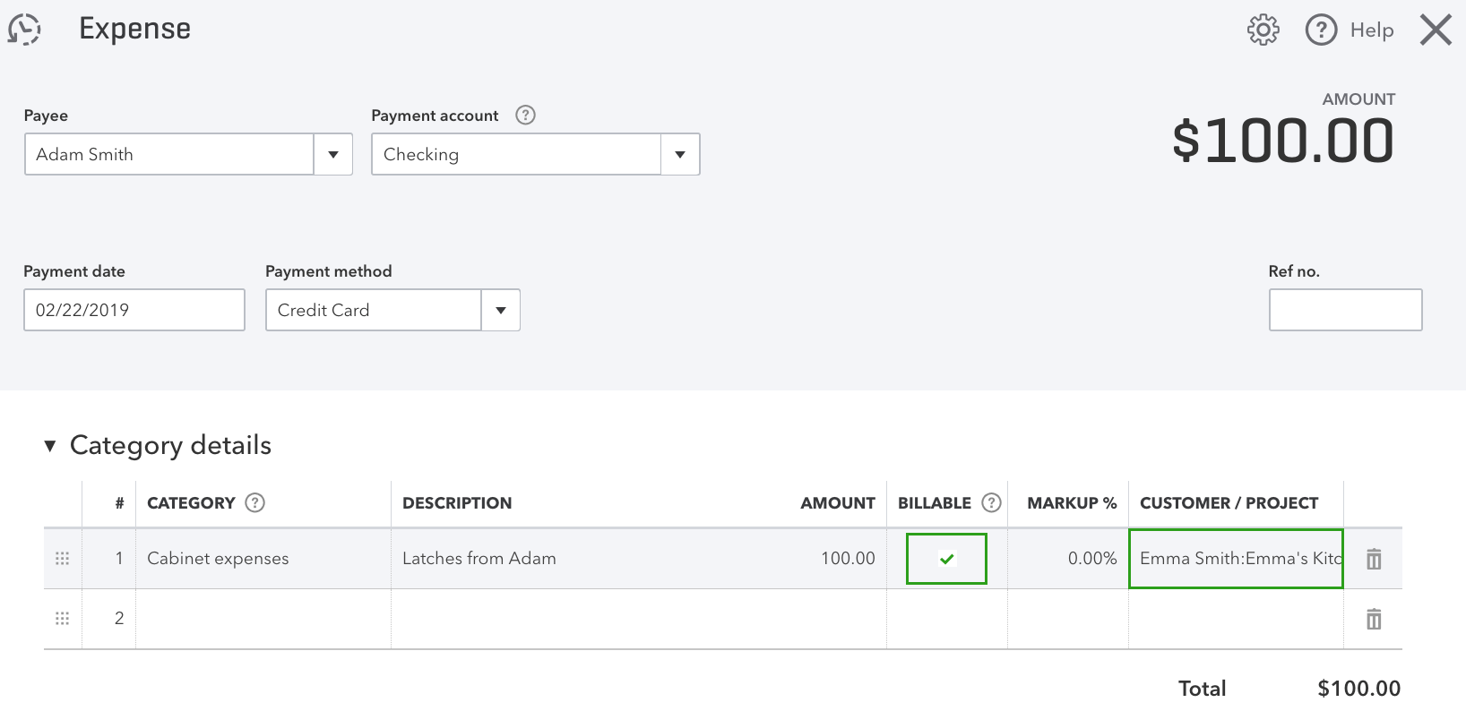 Invoice customers for project time and expenses - Add billable expense