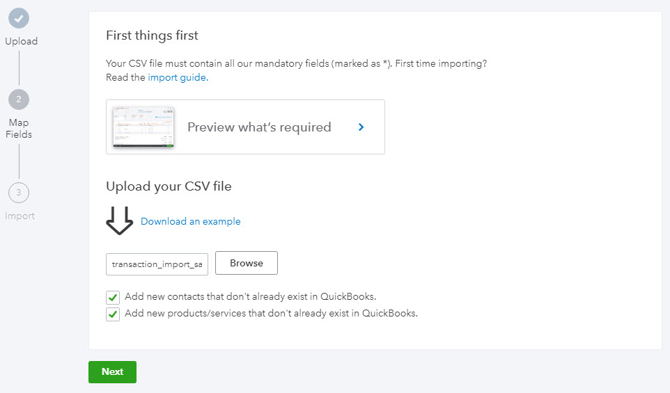 edit quickbooks online import csv fields