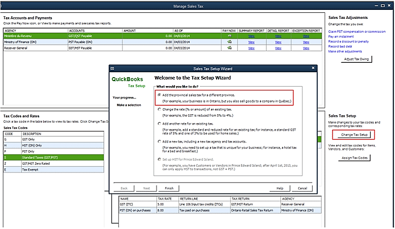 quickbooks pro 2007 credit customer sales tax