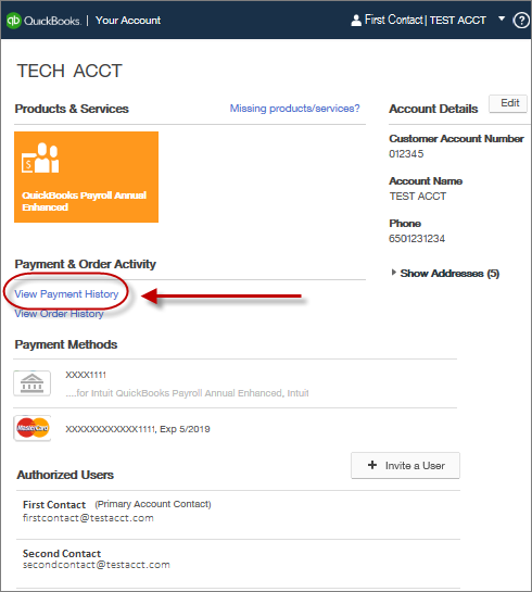 how do i find my quickbooks payroll service status