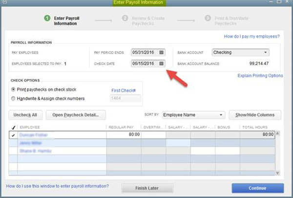 how to not send paychecks quickbooks payroll service