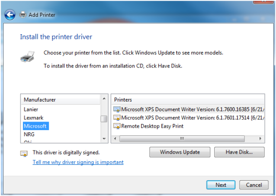 Install Microsoft Xps Document Writer Printer Windows Xp