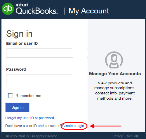 will quickbooks log into your account