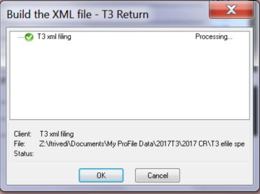 XML file a T3 Return in ProFile