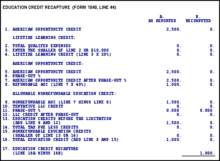 1098-T Tuition Statement Box 4 Adjustments Made for a Prior Year