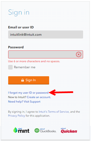 Reset the Password for Intuit ProConnect Link for Tax Payers ...