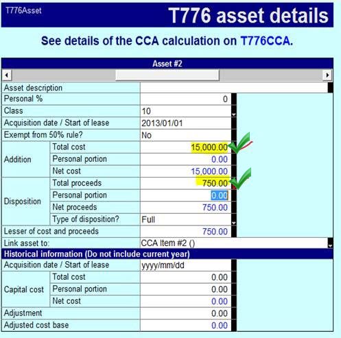 T776 is not splitting the income and expenses betw...