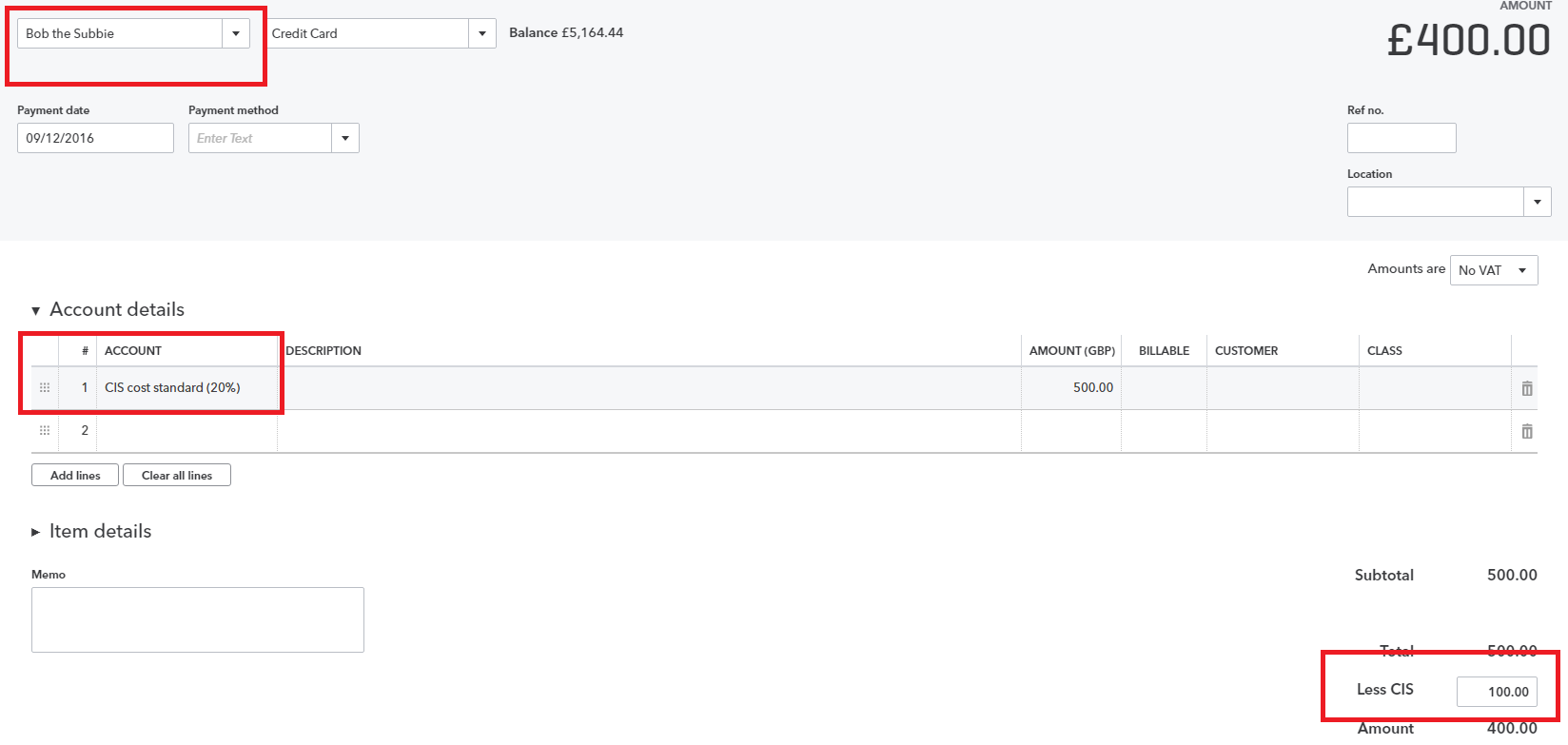 Quickbooks Subcontractor Chart Of Accounts