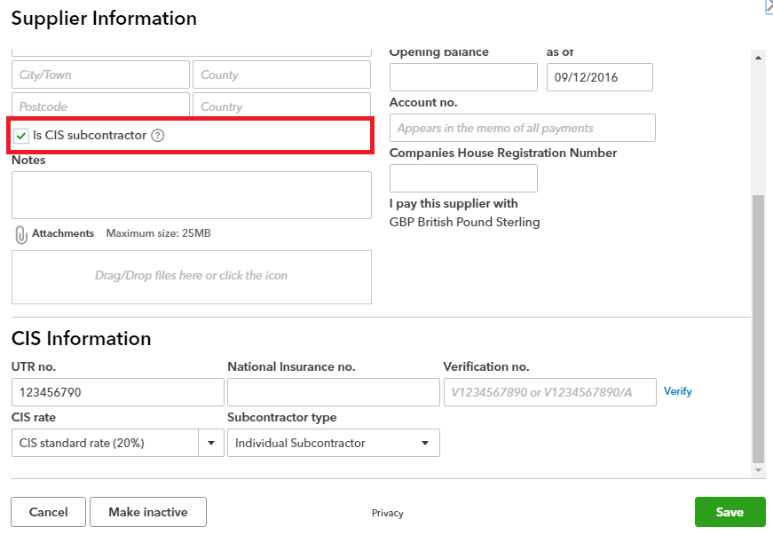 Quickbooks Subcontractor Chart Of Accounts