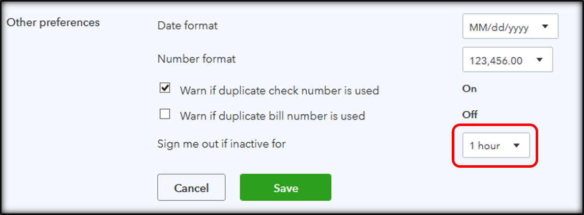 quickbooks mac 2016 desktop inactivity timout
