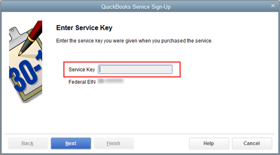 Quickbooks Payroll service key