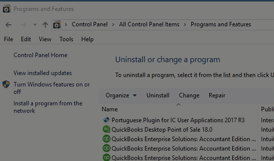 Repair Point of Sale 18 on Windows 10