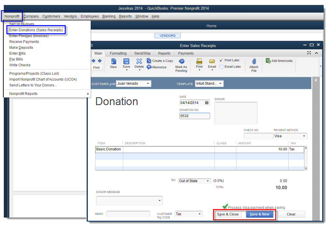 quickbooks 2018 desktop navigating vendor list