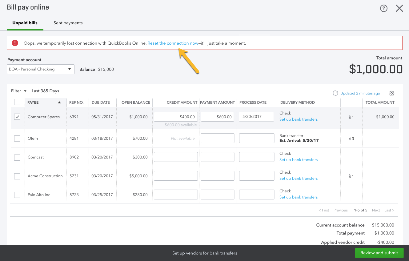 reset-sync-in-online-bill-pay