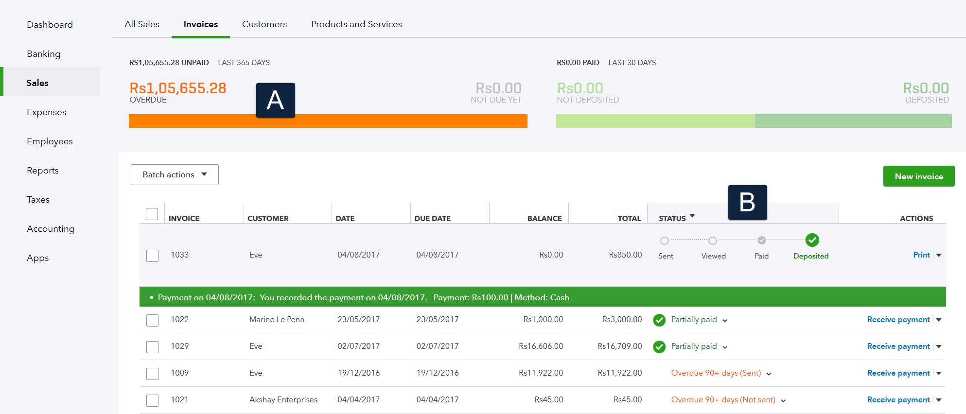 intuit quickbooks premier invoice application