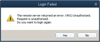 The remote server returned an error: (401) Unauthorized