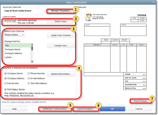 intuit invoice template
 Use and customize form templates - QuickBooks Learn 