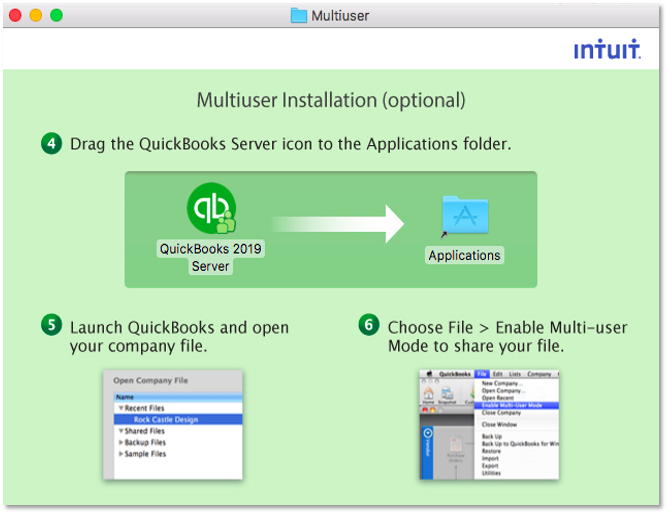 Cannot update quickbooks for mac file to windows