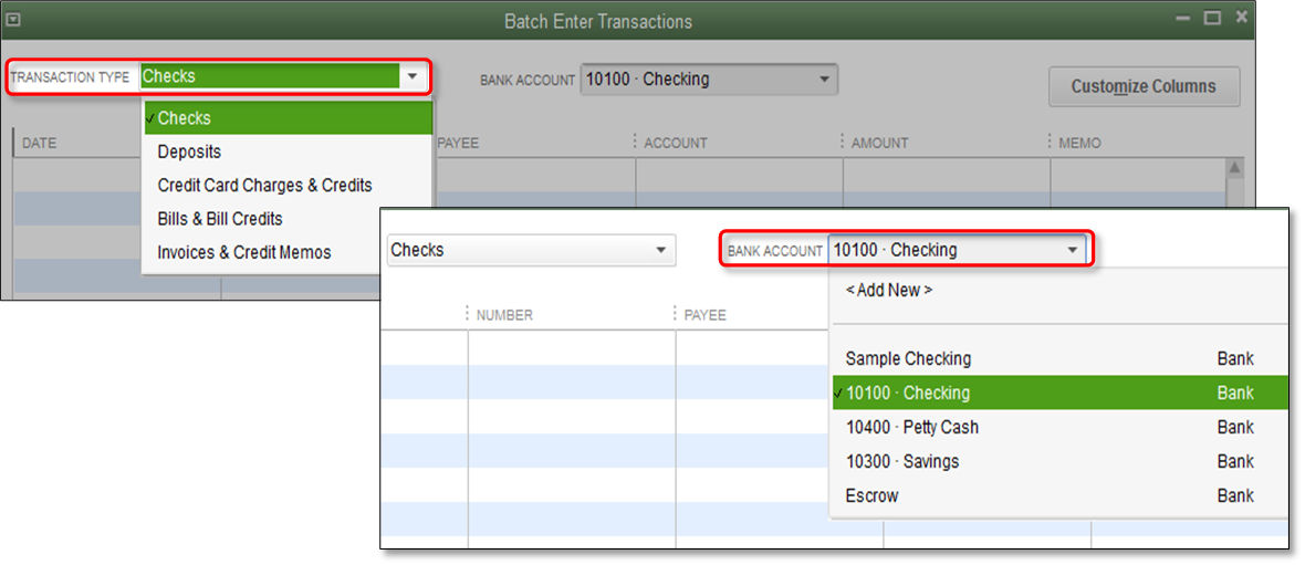 enter receipts into quickbooks for mac