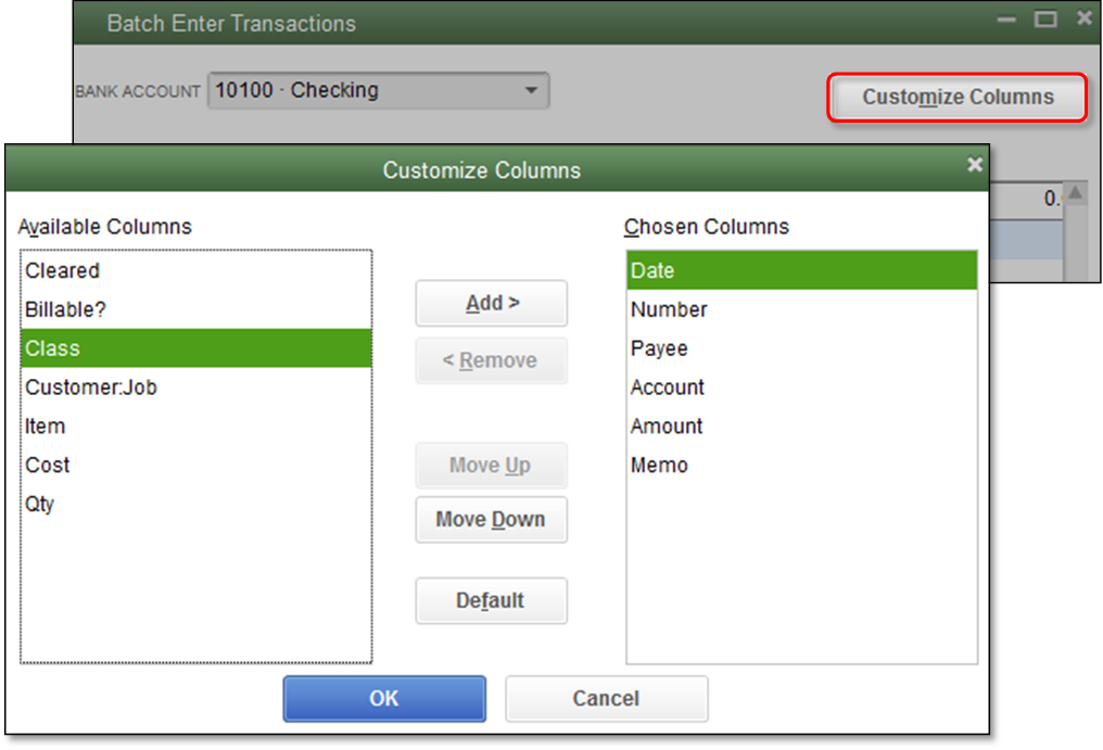 bulk enter transaction quickbooks for mac