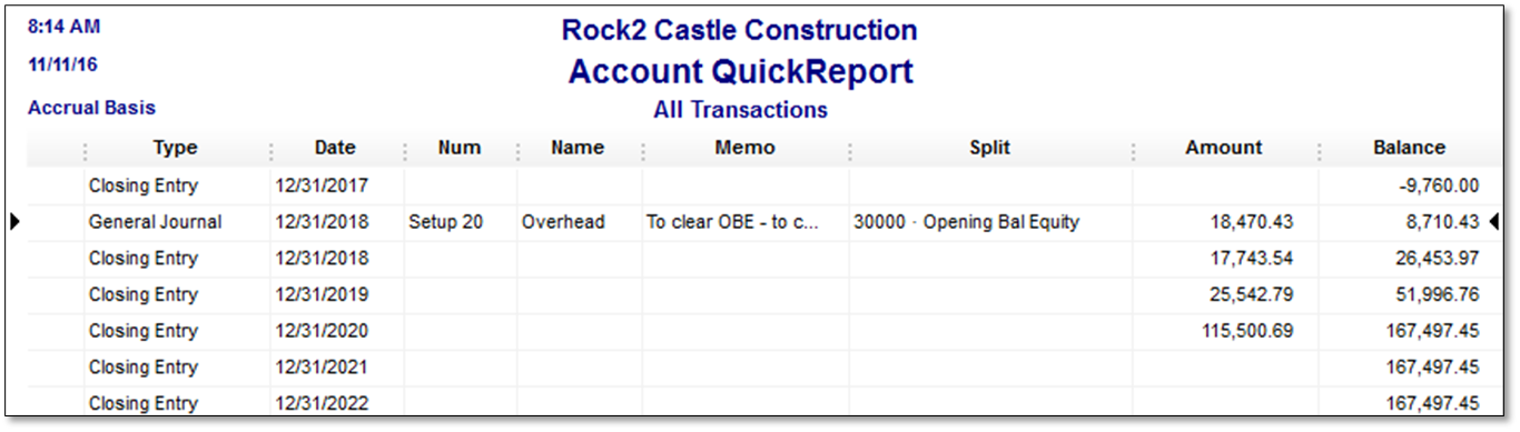 quickbooks for mac close the year