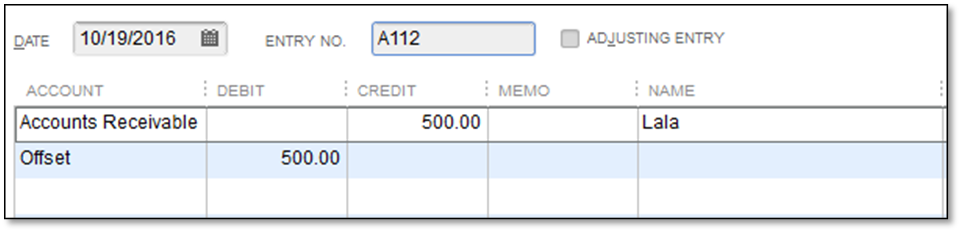 Write off customer and vendor balances