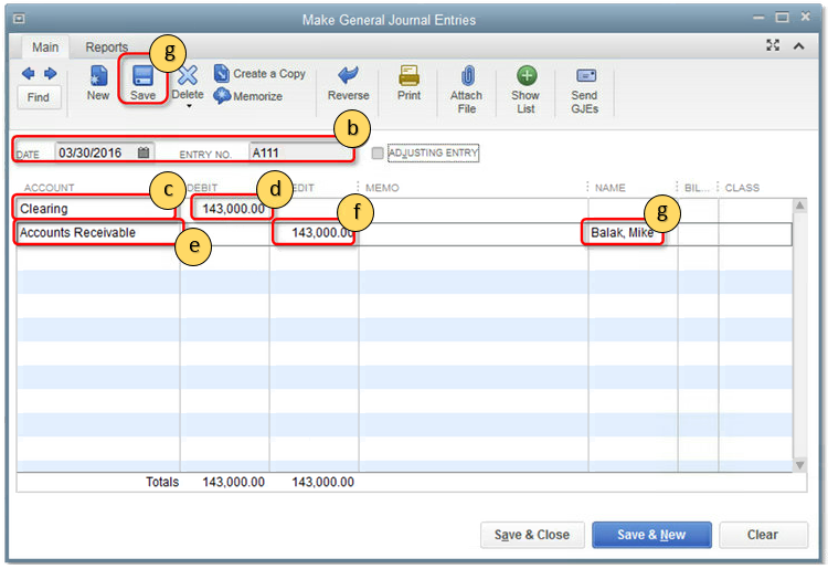 Resolve AR or AP on the cash basis Balance Sheet with journal entries