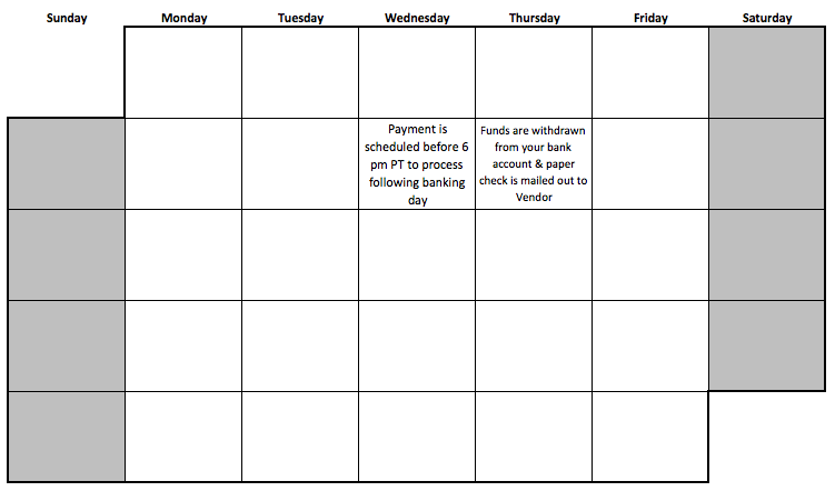 Paper check payment schedule for small amounts in QuickBooks Online