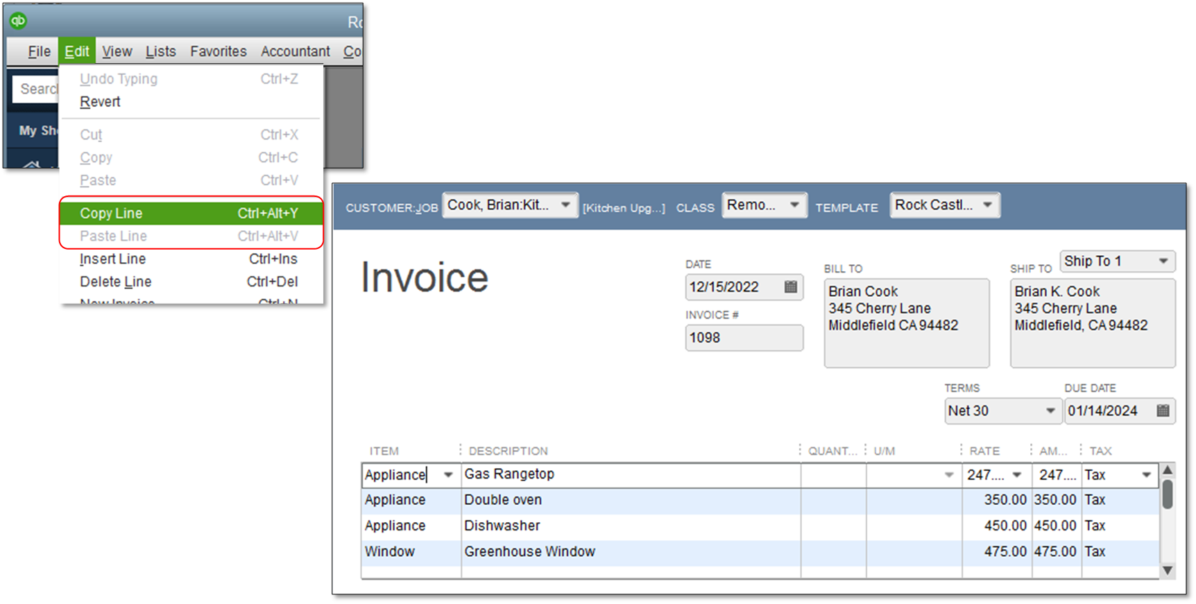 view open windows list in quickbooks for mac